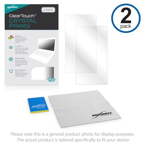 BoxWave Screen Protector Compatible with Rigol DP711 - ClearTouch Crystal Privacy (2-Pack), Privacy Screen Protector Flexible Film Clear - Image 6