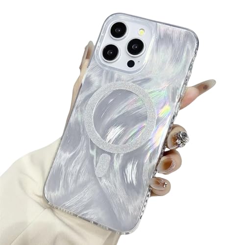 ORBANA Funda para iPhone 12 Promax Silver Phantom Luxury Magnetic Wireless Charging Cover,4,para iPhone 12 Promax