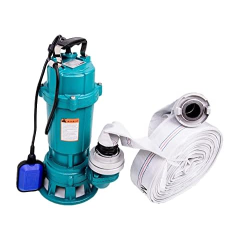 TAUCHPUMPE 1100W IBO SCHNEIDWERK SCHWIMMER mit 2" STORZ C KUPPLUNG und 20m SCHLAUCH Set Cover