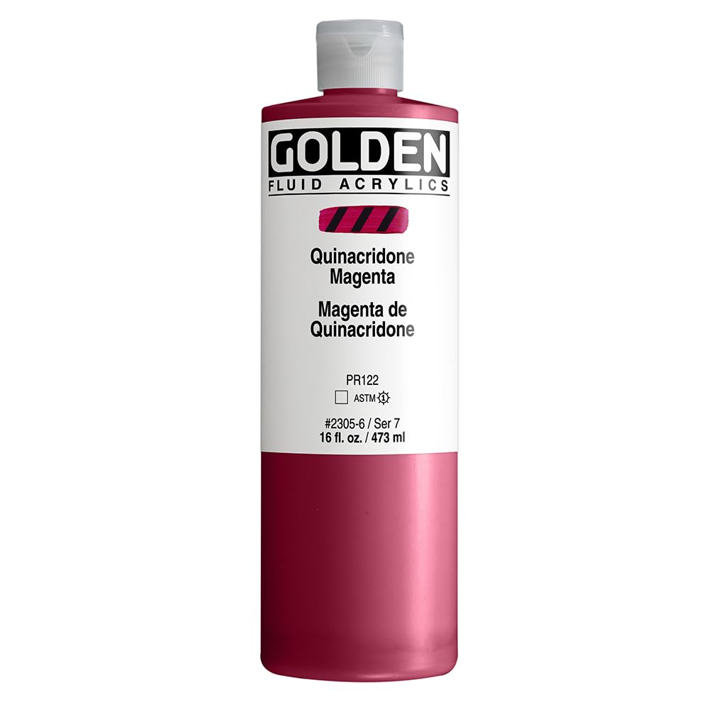 Amazon.com: GOLDEN Fluid Acrylics, Quinacridone Magenta, 16 fl. oz