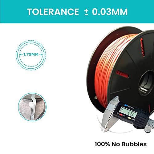 Image of Tesseract Premium PLA + 1.75mm 3D Printing Filament | Dimensional Accuracy + /- 0.03mm | Compatible with Most FDM Printers | 1 KG 3D Printer Filament - PLA Galaxy /Glitter Red (Quantity 1)