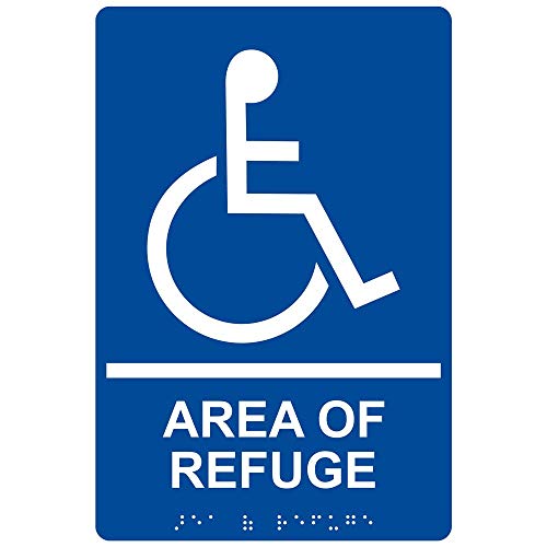 Panneau en braille zone de refuge pour sécuriser les couloirs et halls d'immeubles