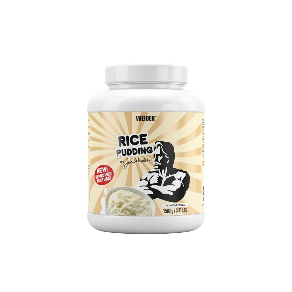 Weider Rice Pudding - Reispudding aus reinem Reisgrieß - Vor und Nach dem Training - Reisbrei Pulver Ungesüßt Vegan Ohne Zusatzstoffe - 1 5 kg