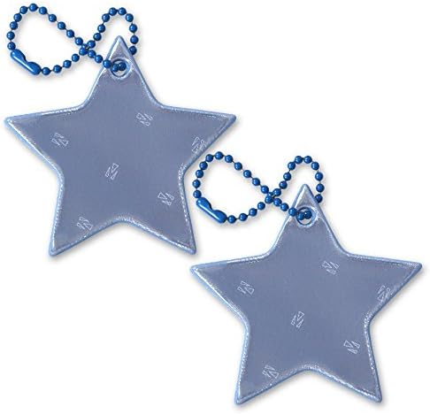 funflector Safety Reflector - Star - Blue - 2-Pack
