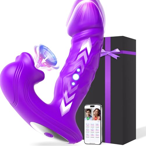 Vibratoreper Donna professionale Sex Toys, 3 in 1 succhia clitoride per donna,10×10 Modalità vibratore Sexytoysys Donna, Controllo tramite APP Sexy toys vibratoreper Dónnà clotoride