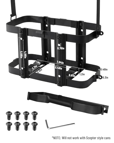SPARKWHIZ Jerry Gas Can Holder, 5 Gallon / 20 Liter Steel Jerry Can Mount Brackets