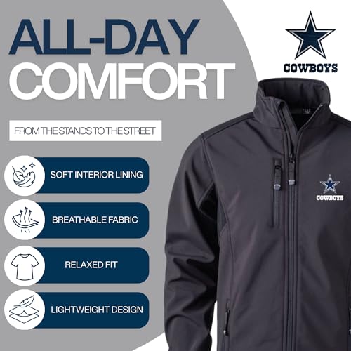 Image of dunbrooke Men's Navy Chicago Bears Softshell Fleece Full-Zip Jacket