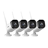 ANNKE 4 Pack 3MP Wi-Fi Outdoor Security IP Cameras, 1296P Wireless Cameras Weatherproof Home Surveillance Cameras with 100ft Night Vision, Work with Alexa, IP66 Waterproof, Instant Email Alert