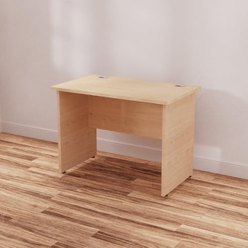 Image of OPO Impulse Freestanding 1000mm Rectangular Desk Panel End Leg | Sturdy Build Weather & Heat Resistant Melamine Finish Desk Maple Maple