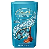 Lindt Lindor Salted Caramel Chocolate Truffles – 600g Box (Approx. 48 Balls) – Smooth Filling – Christmas, Gift, Birthday, Congratulations, Sharing Treat