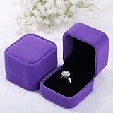 2 Pack Velvet Ring Boxes, Earring Pendant Jewelry Case, Ring Earrings Gift Boxes, Jewellry Display (