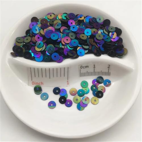 Paillettes à coudre vert AB 5mm pour customisation textile