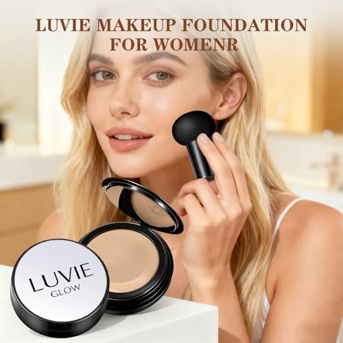 Image of Ideal for Light /Medium Complexions-Hush Makeup Foundation, Mushroom Head Air Cushion CC Cream - BB Cream Foundation for Older Women (Natural color)