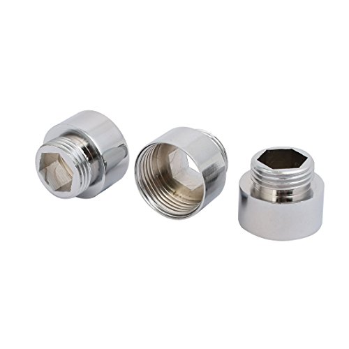 Image of Sourcingmap 3pcs 1/2BSP Male to 3/4BSP Female Thread Copper Faucet Adapter Connector