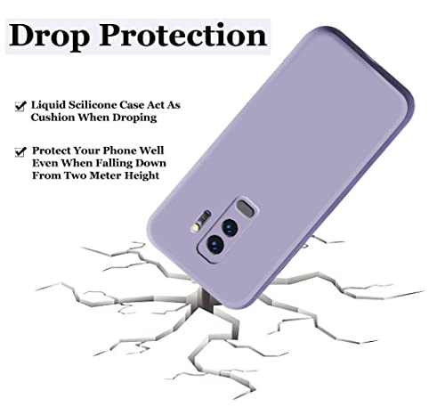 Image of A rtistque Liquid TPU Silicone Matte Shockproof Flexible with Camera Protection Soft Back Cover Case for Samsung S9 Plus - Purple