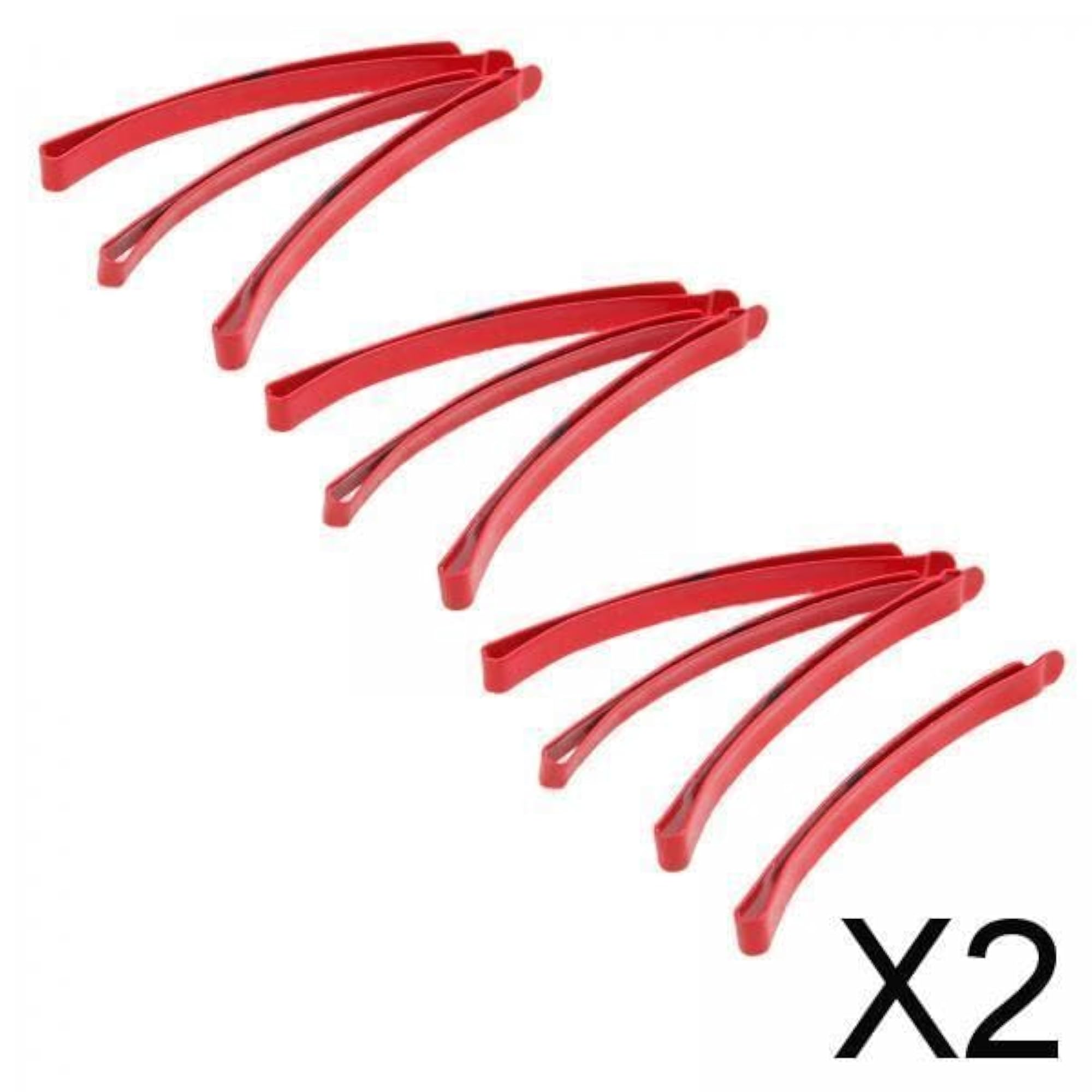 2x Anime Red Hairpins, Flat Style Hair Pins for Daily Accessories