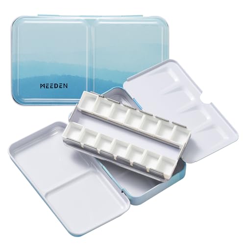 MEEDEN Empty Travel Size Watercolor Paint Palette