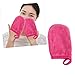 PartyKindom Luxurious Makeup Removal Gloves 3pcs Facial Cleansing Mitts Powder Puff Soft Cleaning Pads Washable for Daily Use