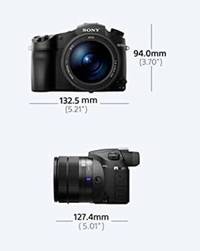 Sony DSCRX10M3 4K Premium Digital Bridge Camera with a 24-600 mm F2.4-4 Zeiss Vario-Sonar T* Lens (20.1 MP, 25x Zoom) - Black