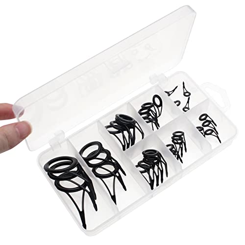 Proximitck Fishing Rod Tip Repair Kit Fishing Rod Tips Stainless Steel Ceramic Ring (36pcs/8size) - Thumbnail 7