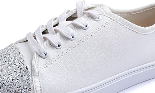 Image of FEVERSOLE Women's Fashion Dress Sneakers Party Bling Casual Flats Embellished Shoes