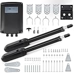 CO-Z Motore Cancello Battente 2 Ante 124W Automazione Cancello Battente con 2 Telecomandi per Porte Fino 1000kg 6m Cancello Automatico Battente Compatibile con Batteria Solare
