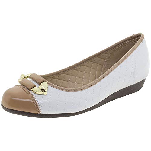 Sapatilha Feminina Moleca - 5230430 BRANCO/BEGE