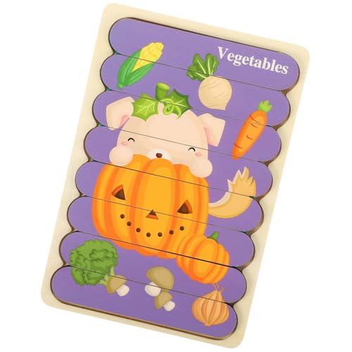 Abaodam Juguetes Educativos para Pequeños De Madera Frutas y Vegetales Sin Bordes Afilados para Diversión Abaodam Juguetes Educativos para Pequeños De Madera Frutas y Vegetales Sin Bordes Afilados para Diversión