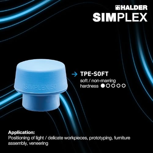 Image of Halder Simplex TPE Soft Rubber Replacement Insert 3201.051 - 65 Shore A, Non-Marking Impact Cushioning - 50mm Diameter for 40mm Housing