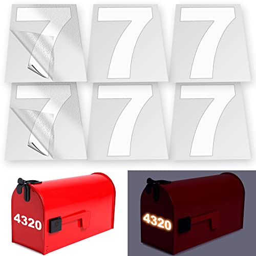 iSYFIX Reflective Vinyl Number 7 (Seven) Stickers, 2 Inch, 6 Pack