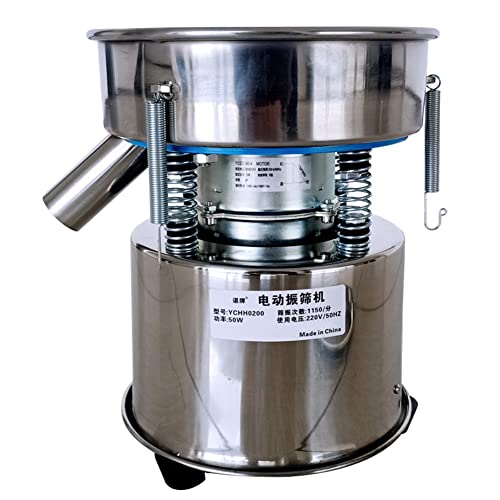 Mini 8-inch Automatic Powder Sifter, Food Grade Stainless Steel Electric Sieve Shaker Sifter Shaker Vibrating Sieve Machine, 110V/60HZ (Machine + 80 Mesh Screen)