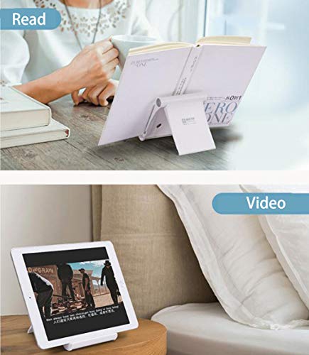 Portable Multifunction Book Cookbook Stand Holders For Correct Reading Posture, Foldable Reading Stands, Textbook Magazine Recipe Tablet Display Stand, Agnle Adjustable,Blue #TOP2