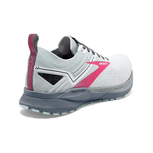 Brooks Brooks Ricochet 3 Women's Neutral Running Shoe - White/Ice Flow/Pink - 5.5