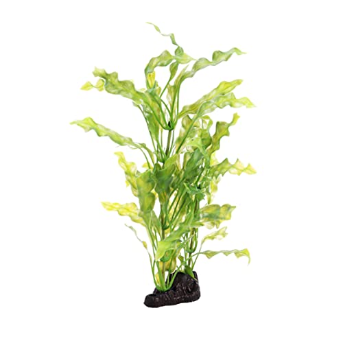 Mobestech Plantas Artificiales Acuario con Base Decoración Realista de Algas Marinas para de Peces Ornamentación Resistente para Peceras de Agua Dulce y