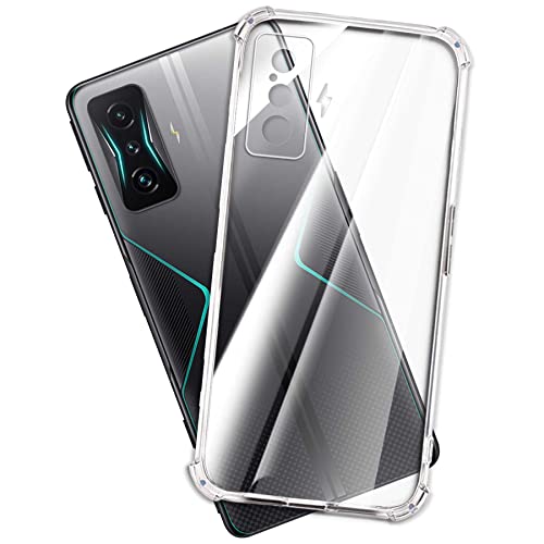 mtb more energy® Funda blanda compatible con Xiaomi Poco F4 GT (6,67 pulgadas), esquinas reforzadas, protección de la cámara, 1,5 mm, TPU