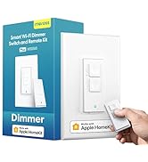 meross Smart Dimmer Switch with Remote, Single Pole, Neutral Wire Required, Compatible with Apple...