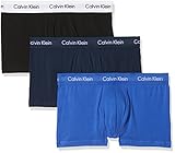 Calvin Klein Low Rise Trunk 3pk, Bóxer Hombre, Multicolor (Black/Cobalt W/Blue), S