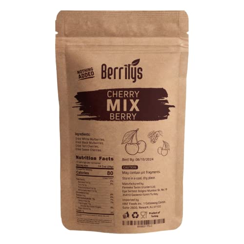 image for Berrilys Cherries and Berries, 10 Oz, Healthy Snacking, Vegan, Non-gmo