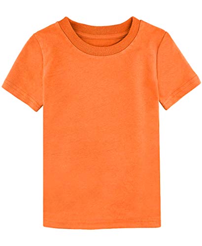 MOMBEBE COSLAND Camisetas Bebé Niños Corta Algodón T-Shirt, 86, Naranja Claro