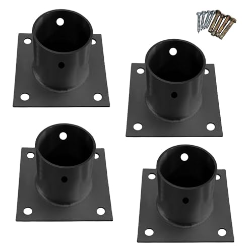 Base redonda de 60 mm de acero inoxidable negro para soporte de columnas 2