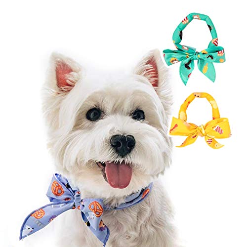 3 Pack/Set Dog Bandanas, Washable Dog Scarfs for Small Medium Large Dogs and Cats, Available in All Seasons