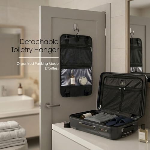 Image of Rare Rabbit Gallardo 2Pc Set Matte Grey Hard Trolley Bag Polycarbonate Antiscratch Travel Suitcase with 8 Silent Wheels and a Sturdy TSA Lock - Luggage for Men & Women