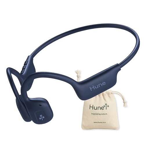 HUNE Brisa Ace Auriculares Conducción por Aire, Bluetooth 5.3, Oído Abierto, IPX4, 17h de Autonomía, Carga Rápida, Plástico Reciclado