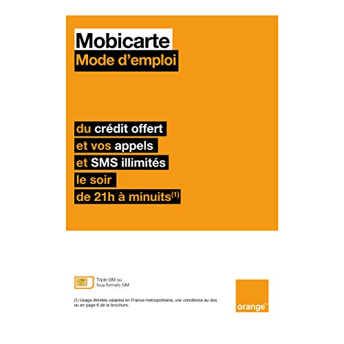 carte sim prepaye libre service orange