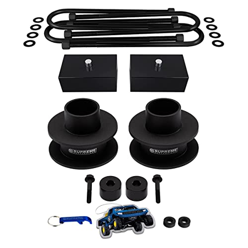 Supreme Suspensions - 2" Front + 2" Rear Lift for 2005-2023 Ford F-250 F-350 Super Duty 4x4 - Full Suspension Lift Kit with Front Bump Stop Spacers - Can Cooler Included with Purchase