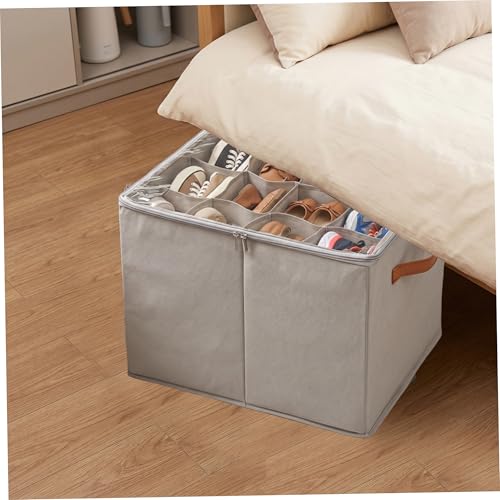 Rangement de chaussures pliable 12 grilles dessus transparent