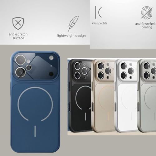 Image of Converter Case for iPhone 12 | Premium Protective Mag-Safe Cover | iPhone 17 Pro / iPhone17 Pro Max Series Style Design | in-Built Camera Guard | Wireless Charging Compatible (Blue)
