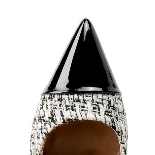 Elegant Closed Toe High Heels Women Pumps Fashion Leather Upper Low Heel Fabric Material Pink Heels 8CM Dress Shoes4