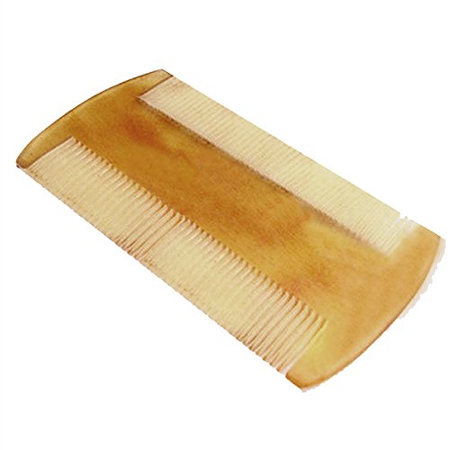 The Wolf Moon Beard - Mustache Horn Comb - Double Sided Handmade Natural Sheep Horn Anti-static, Beard - Mustache Comb, Ideal Hand Size Comb for Man