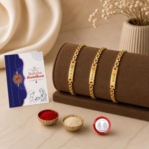 Image of Oblivion Bracelet for Men - Personalized Rakhi Bracelet, Engrave Name or Message for Special Occasion Raksha Bandhan for Brothers, Customized Stylish Adjustable Wrist Accessory